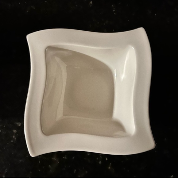 Villeroy & Boch White Sculpted Square Bowls Set of 3 Modern Porcelain - Picture 6 of 8